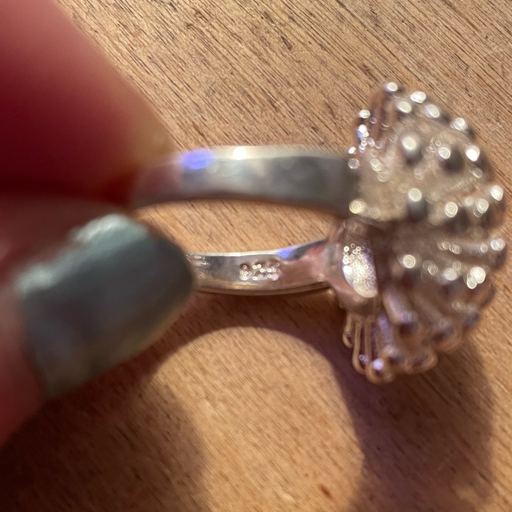 Silver 925 Starburst Ring - Picture 9 of 11